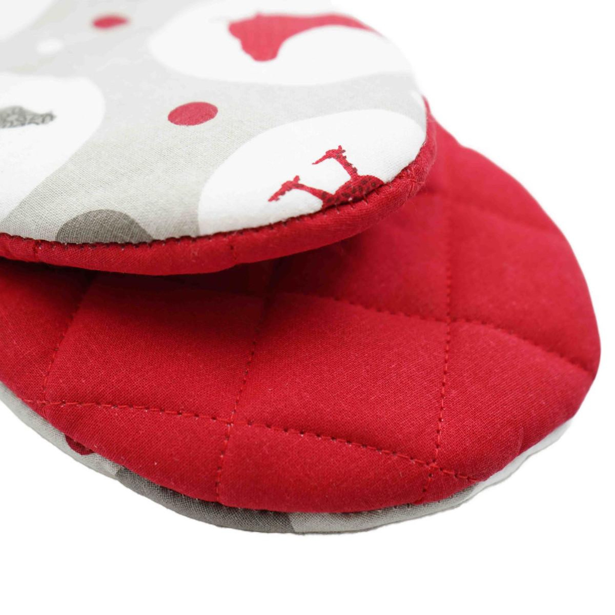 Voir la diapositive 2 : Douceur d'Intérieur Gant de cuisine à pince  suzette  24cm rouge