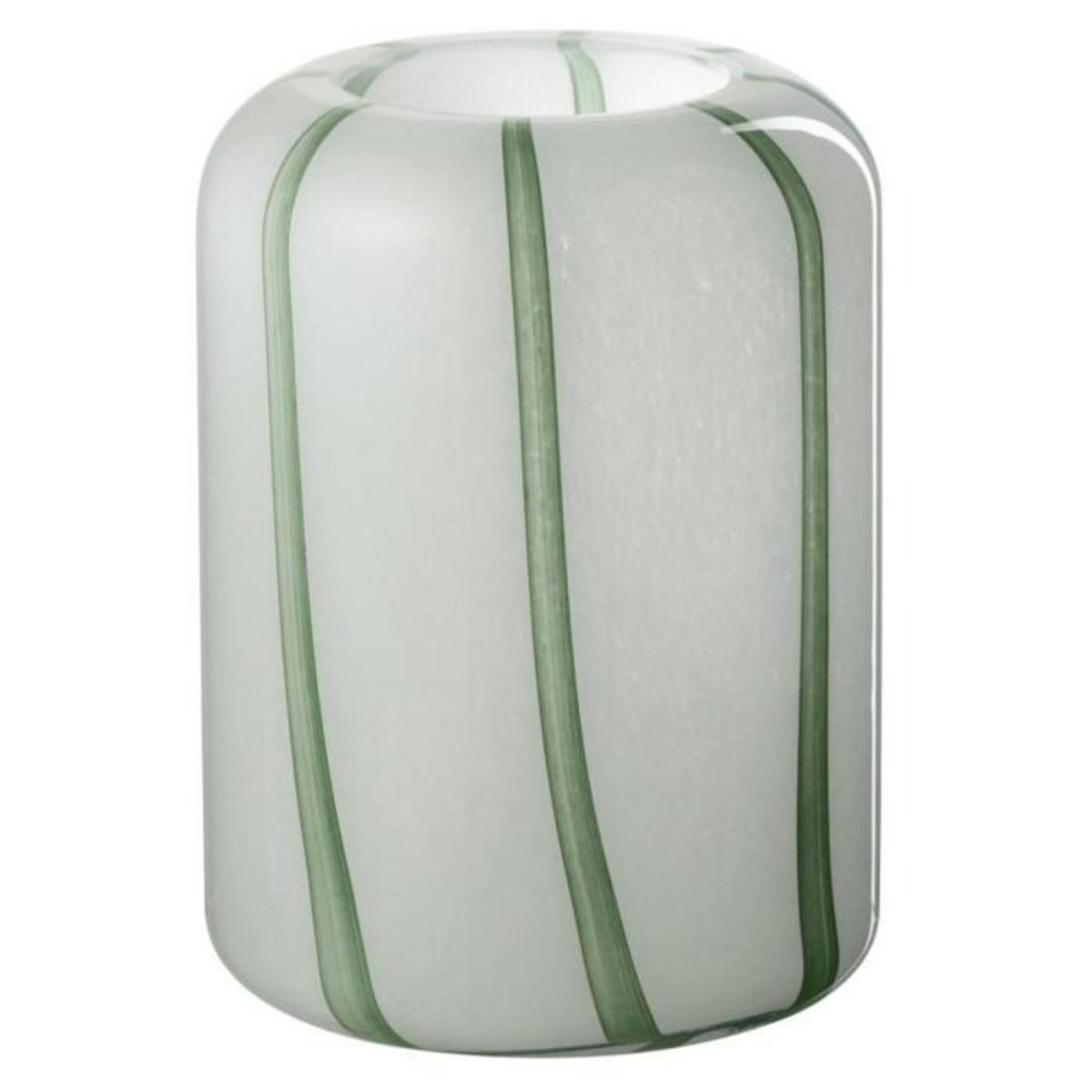 Paris Prix Vase Déco en Verre  Mimi  22cm Vert & Blanc