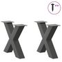 Voir la diapositive 3 : VIDAXL Pieds de table basse forme de X 2 pcs anthracite 50x(42-43) cm