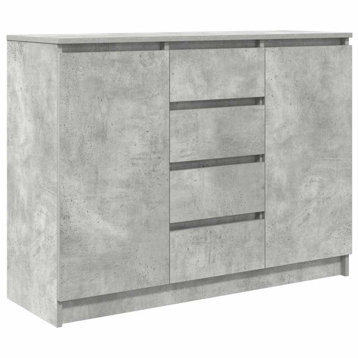 VIDAXL Buffet avec tiroirs gris beton 100,5x35x76 cm bois d'ingenierie