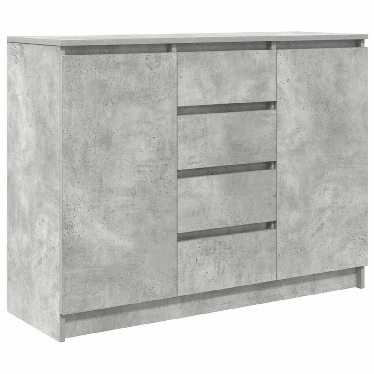 VIDAXL Buffet avec tiroirs gris beton 100,5x35x76 cm bois d'ingenierie