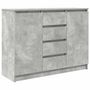 Voir la diapositive 2 : VIDAXL Buffet avec tiroirs gris beton 100,5x35x76 cm bois d'ingenierie