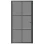Voir la diapositive 3 : VIDAXL Porte interieure 102,5x201,5 cm Noir Verre ESG et aluminium