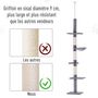 Voir la diapositive 6 : PAWHUT Arbre à chat poteau à griffer L40 x l 34 x H 230-260 cm 5 niveaux d'activités gris