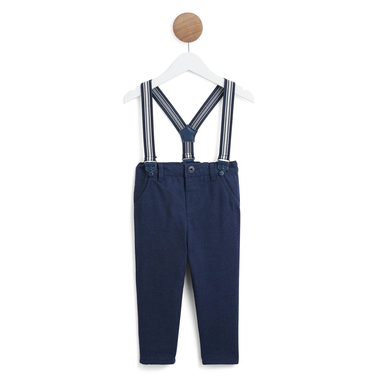 IN EXTENSO Pantalon à bretelles bébé garçon