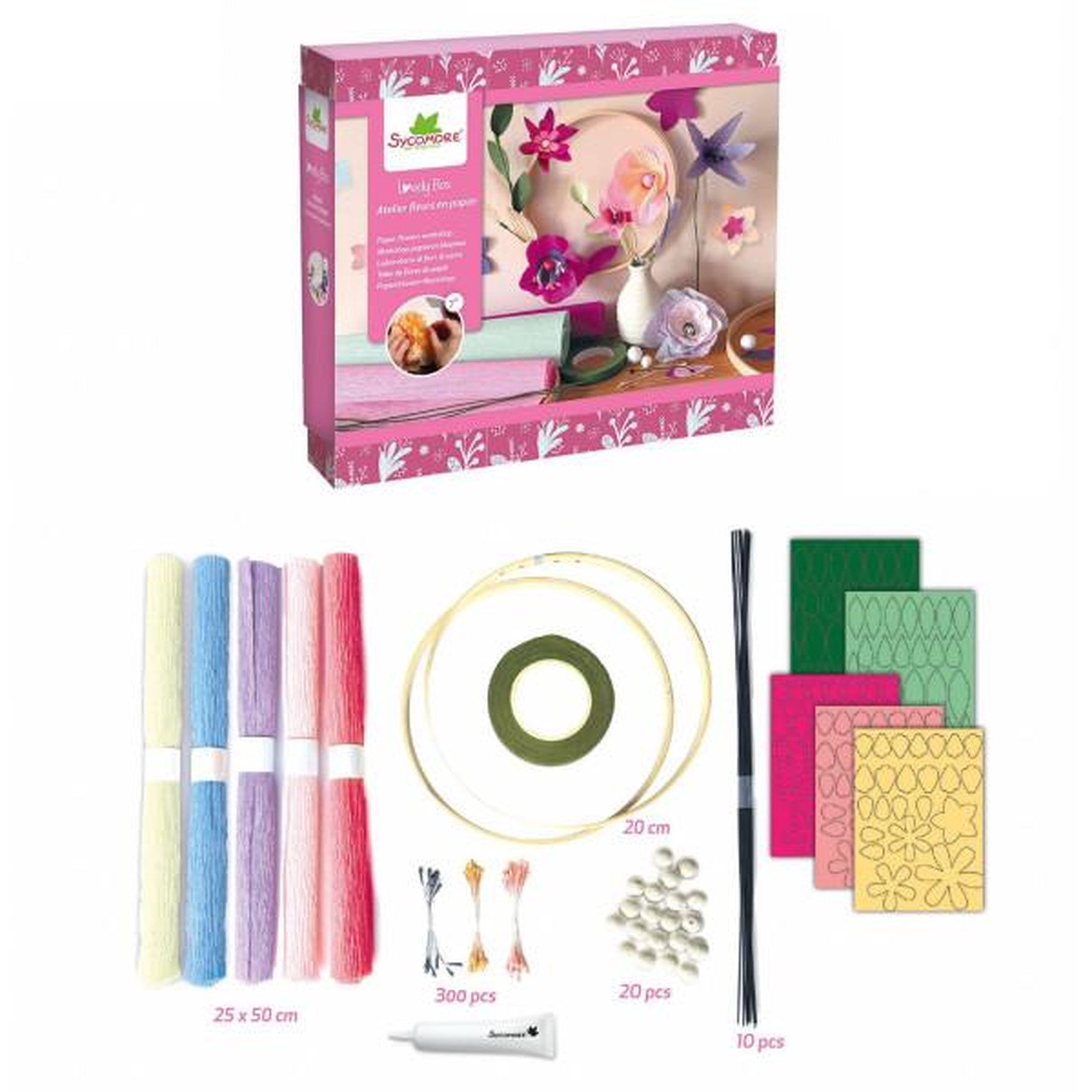 Voir la diapositive 2 : SYCOMORE Lovely box - SYCOMORE - Atelier fleurs en papier - Des 7 ans