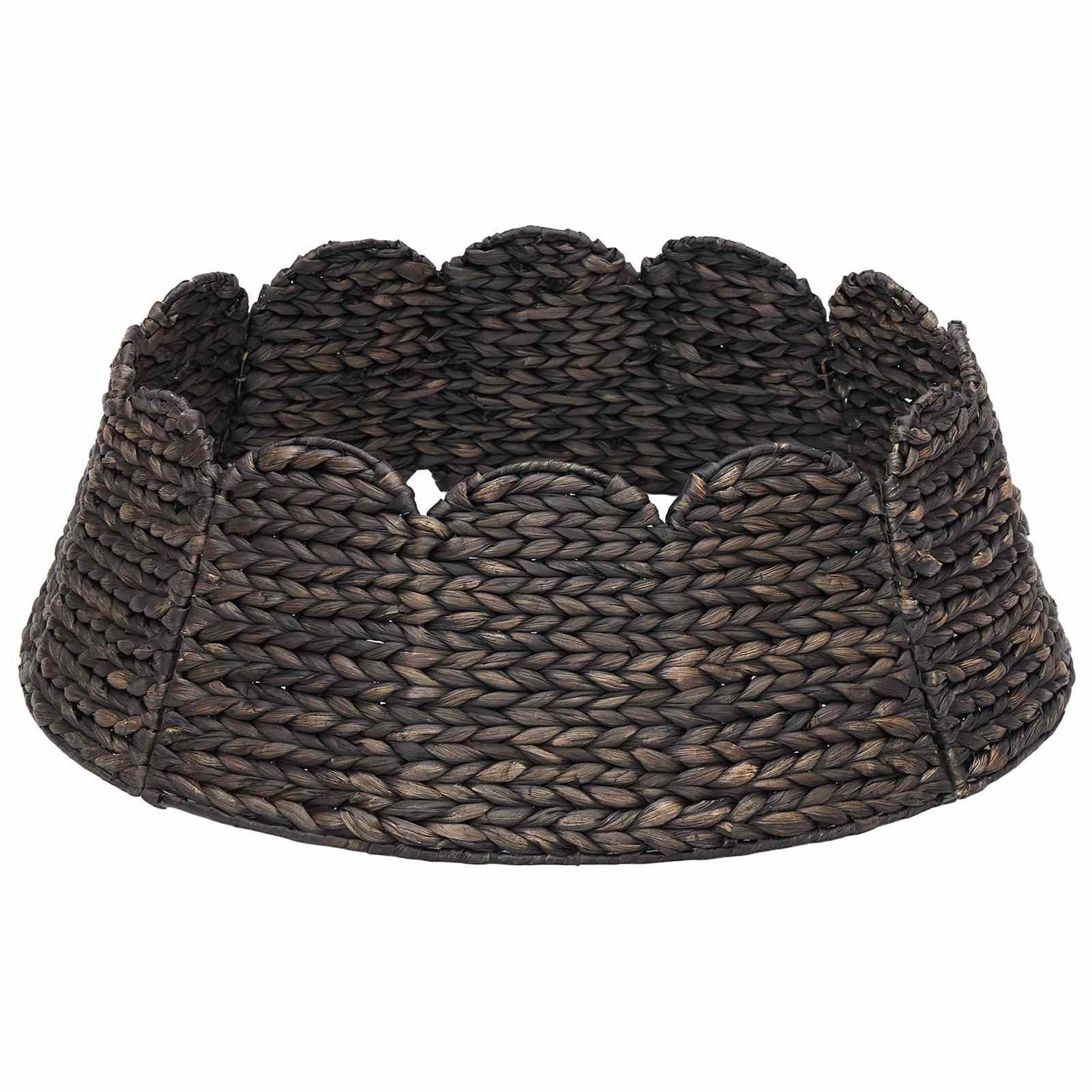 VIDAXL Collier de sapin de Noël Rond Noir Diam. 75 x 25 cm