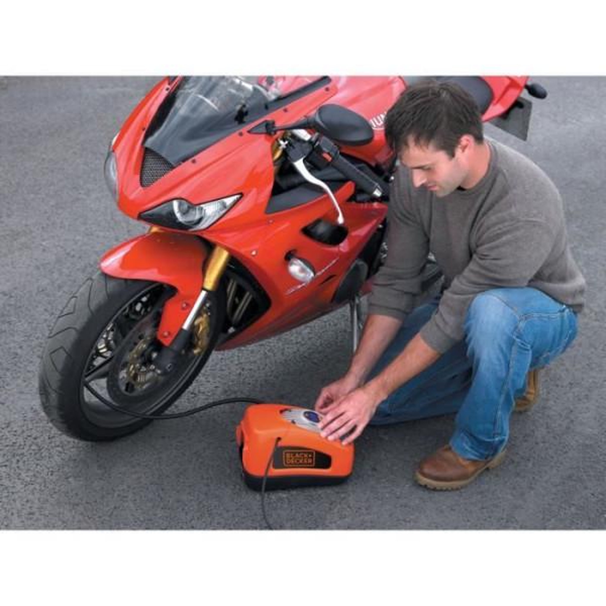 Voir la diapositive 5 : Black et Decker Gonfleur compresseur filaire - BLACK&DECKER - ASI300-QS - 11 bars/160 PSI