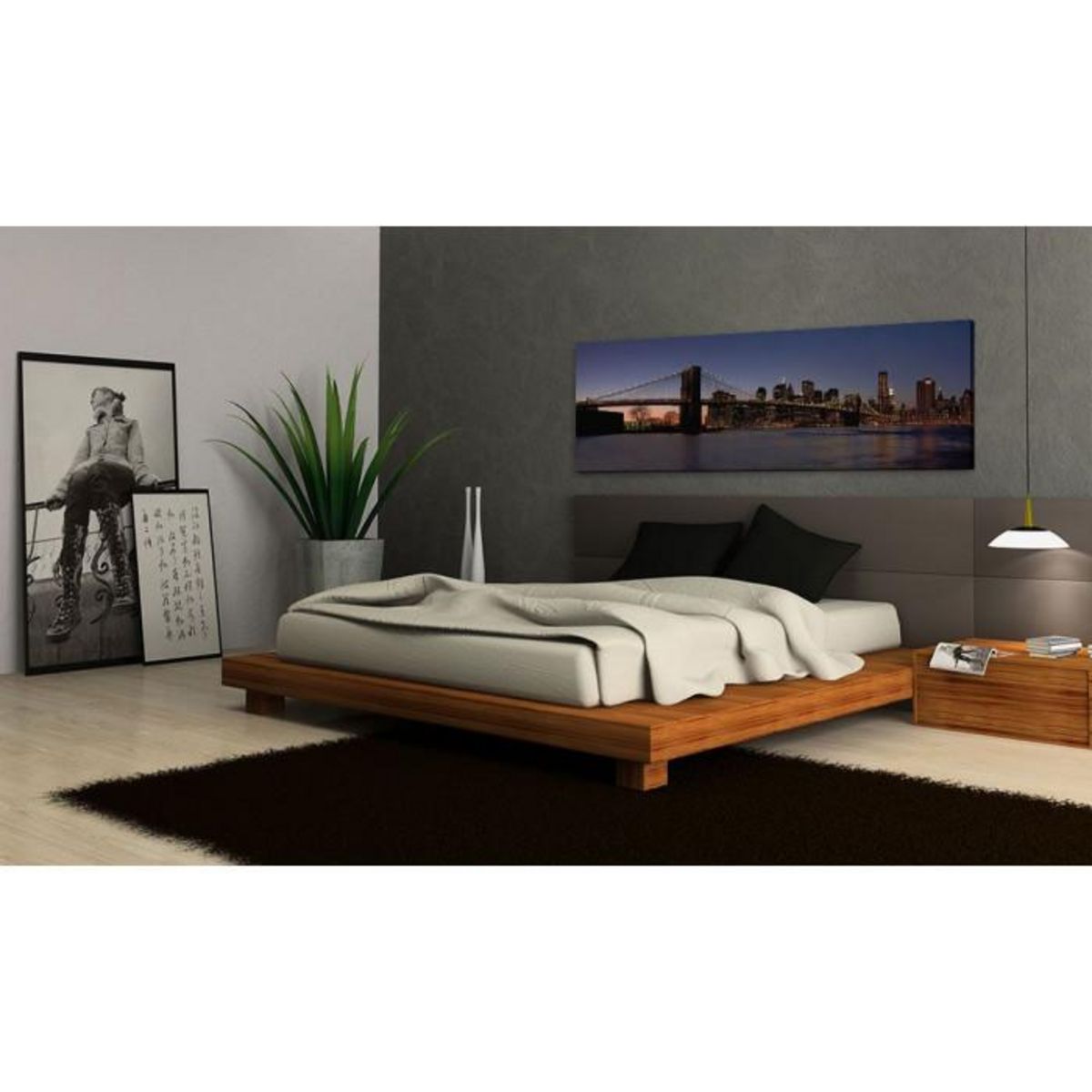 Paris Prix Tableau Imprimé  Pont de Brooklyn Panorama