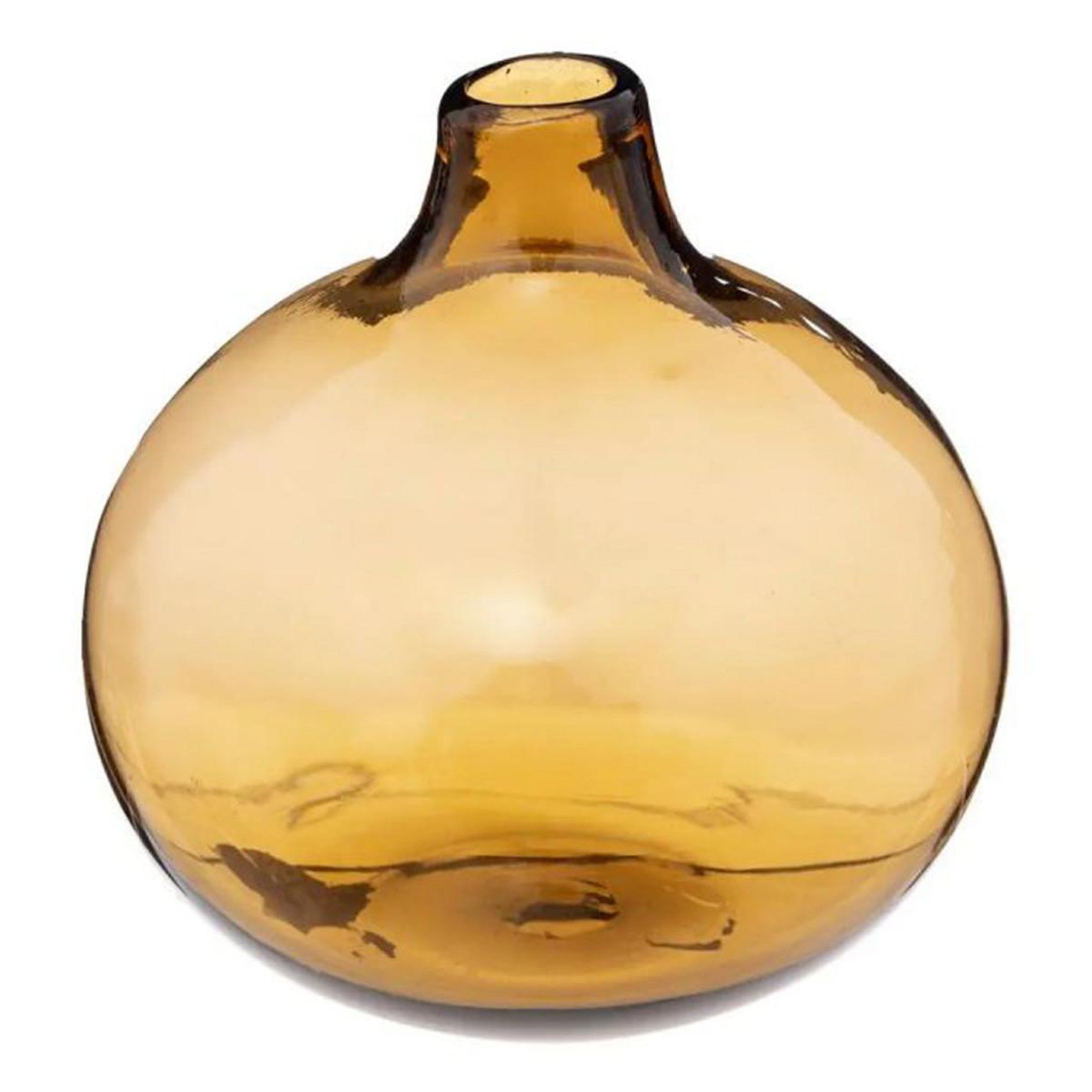 ATMOSPHERA Vase soliflore en verre  mona  12cm ambre