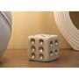 Voir la diapositive 6 : Paris Prix Dé Déco en Résine  Quarzy  8cm Blanc & Or