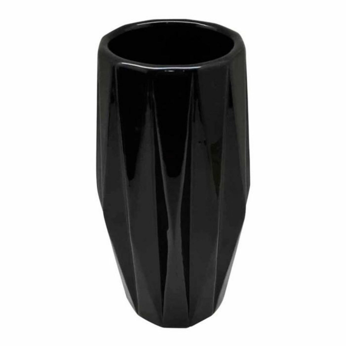 Paris Prix Vase Déco en Céramique  Origami  24cm Noir