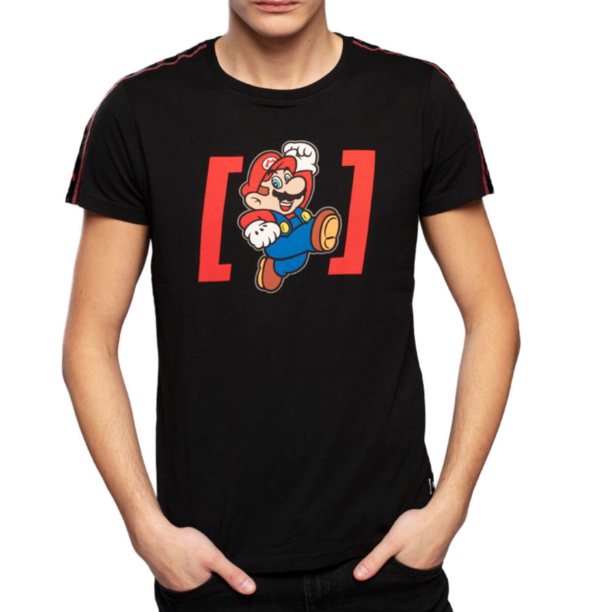 CAPSLAB T-shirt Noir Garçon Capslab Mario
