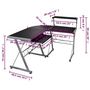 Voir la diapositive 6 : VIDAXL Bureau d'ordinateur d'angle Noir 132x112x99cm Bois d'ingenierie