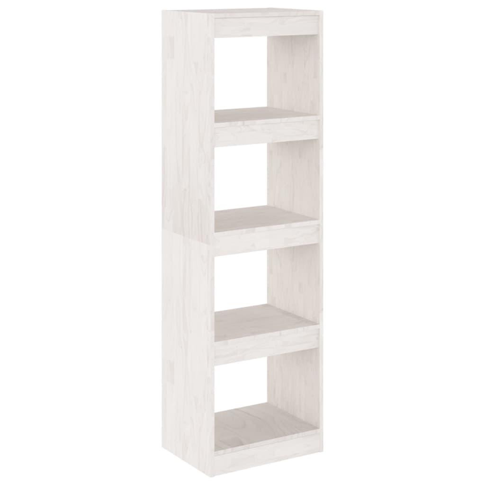 Voir la diapositive 2 : VIDAXL Bibliotheque/Separateur de piece Blanc 40x30x135,5cm Pin massif