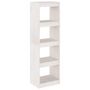 Voir la diapositive 2 : VIDAXL Bibliotheque/Separateur de piece Blanc 40x30x135,5cm Pin massif