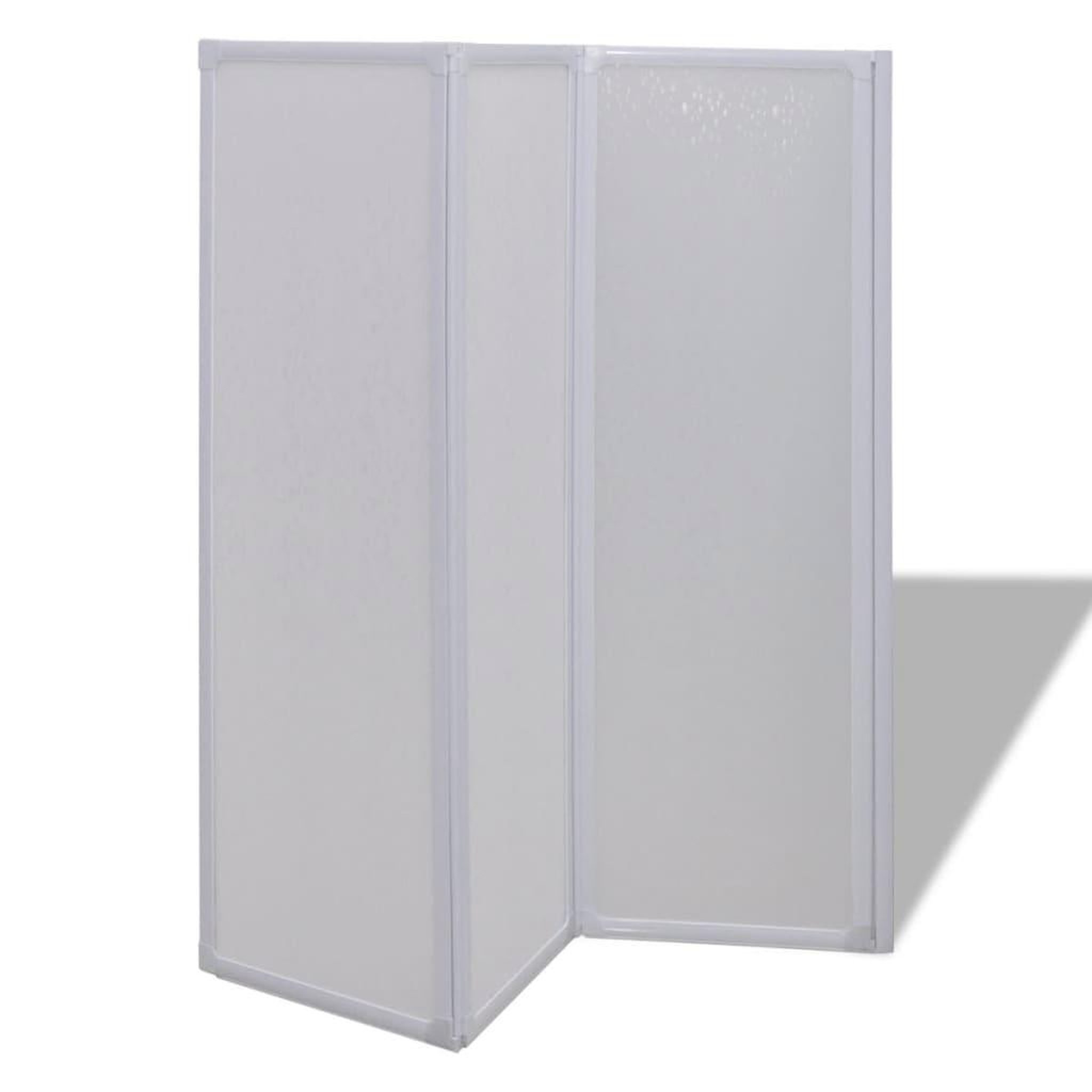 Voir la diapositive 4 : VIDAXL Pare baignoire a 3 volets retractables 141 x 132 cm