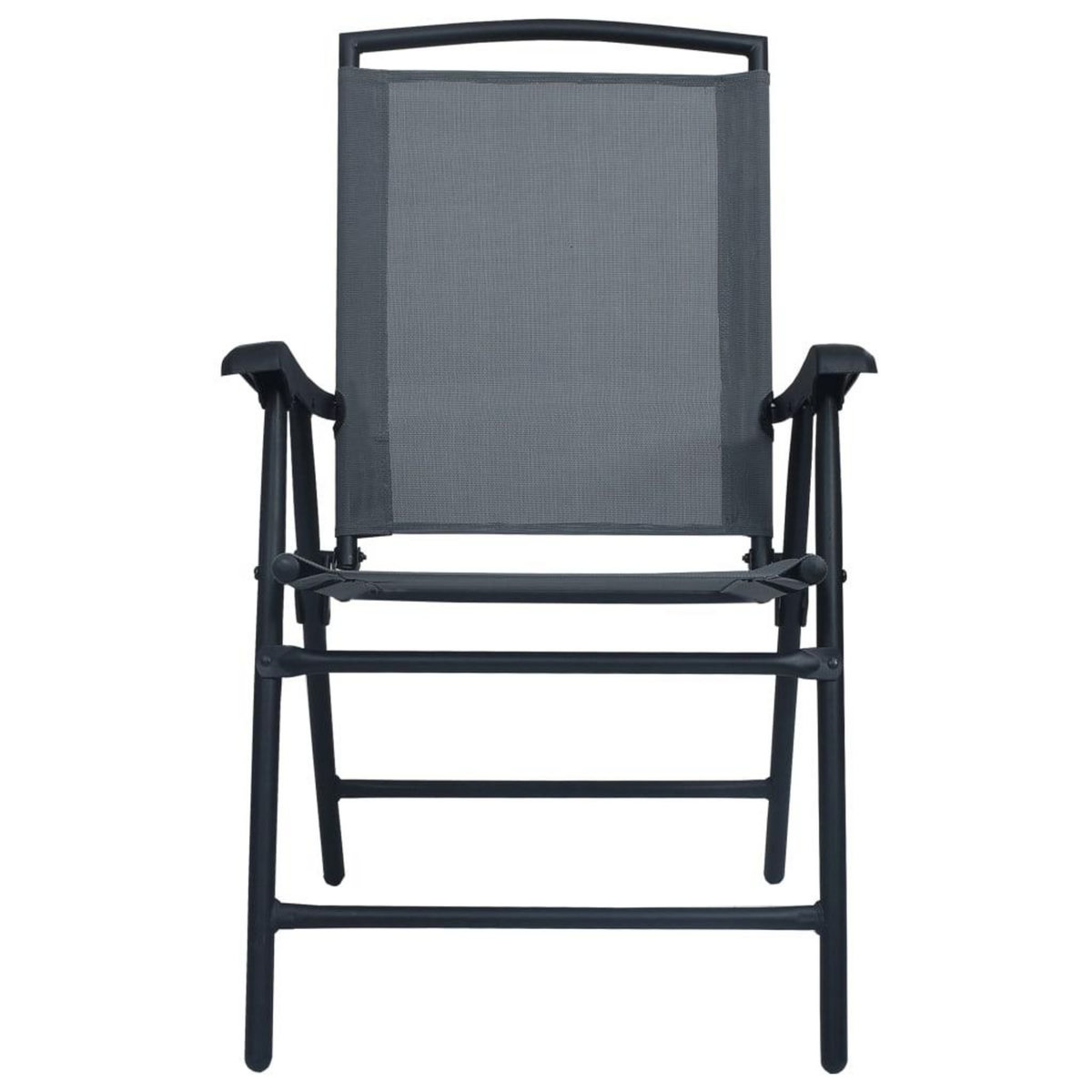 VIDAXL Chaises de jardin pliables lot de 2 Textilene Gris
