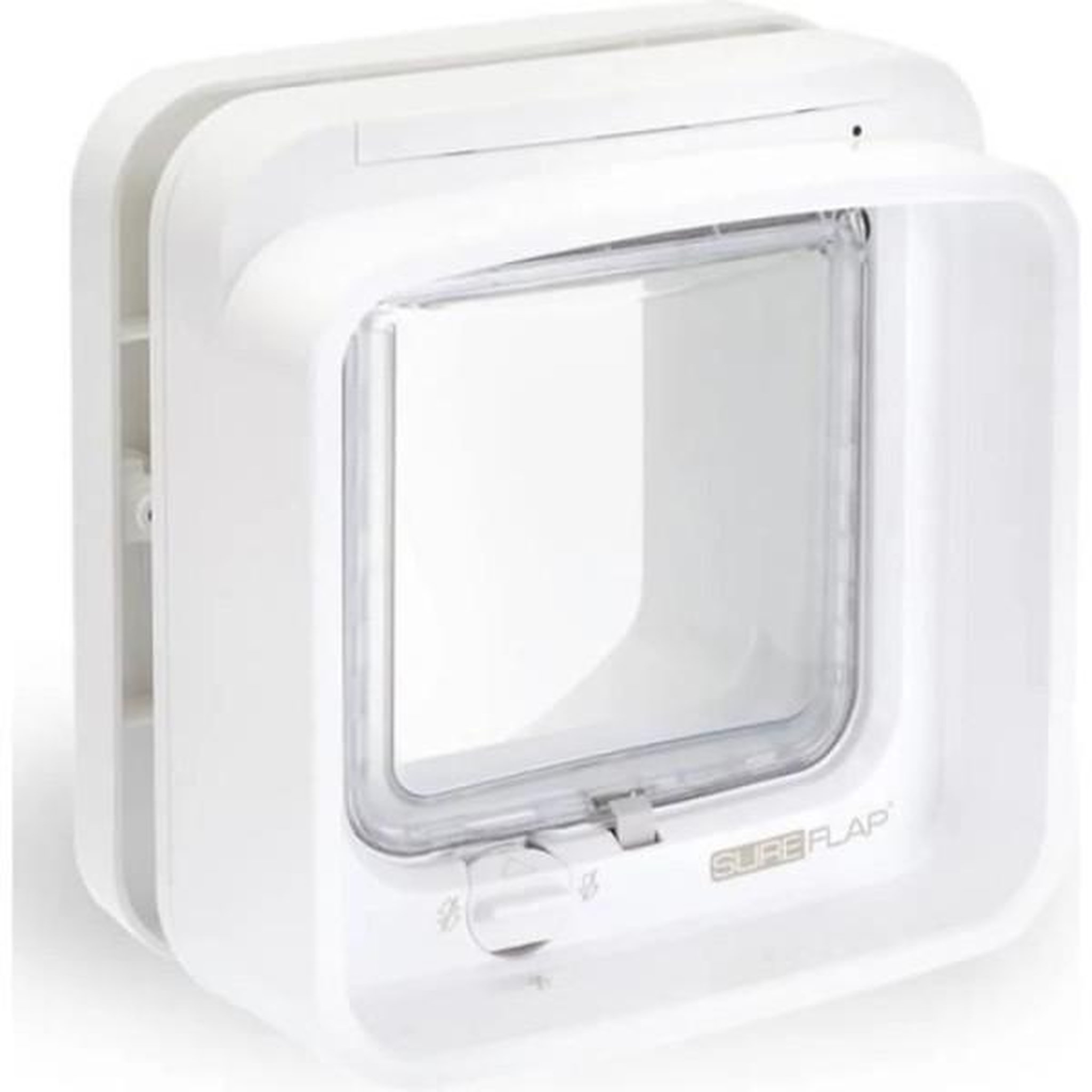 ALLIBERT SUREFLAP Chatiere a puce électronique DualScan - Blanc - 142 mm x 120 mm (Mémorisation d'un maximum de 32 puces)