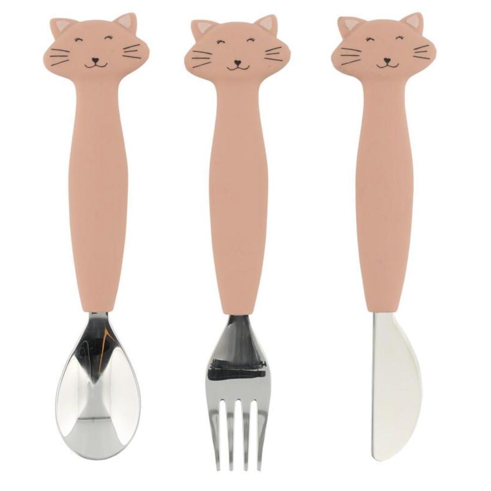 Trixie Couverts 3 pieces en silicone - mrs cat