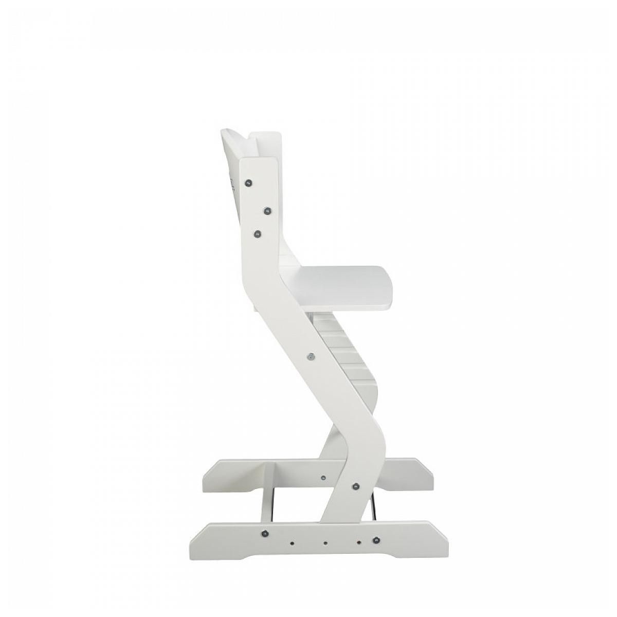 TISSI Chaise haute pour enfant en hêtre massif blanc