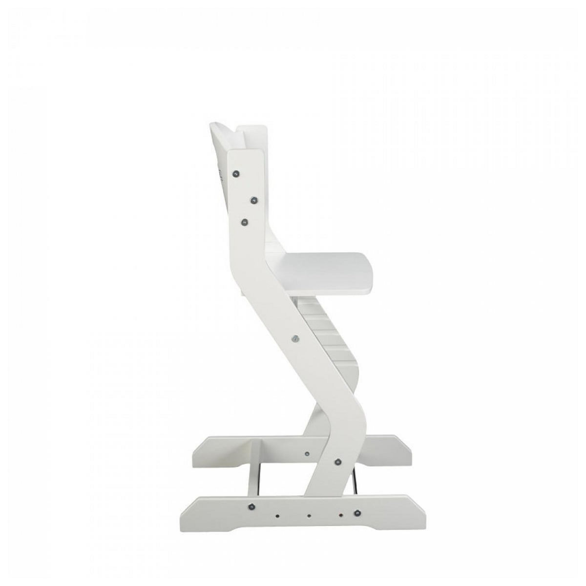 TISSI Chaise haute pour enfant en hêtre massif blanc