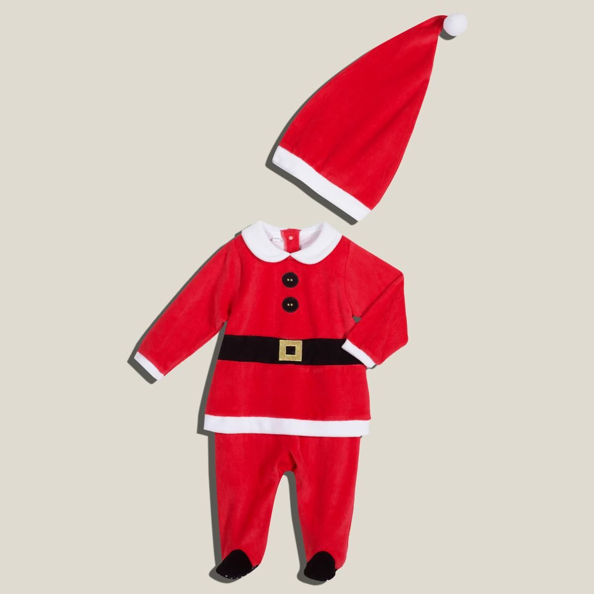 IN EXTENSO Pyjama velours mère noël + bonnet 