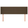 Voir la diapositive 3 : VIDAXL Tete de lit avec oreilles Marron Fonce 147x16x78/88 cm Tissu