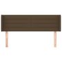 Voir la diapositive 3 : VIDAXL Tete de lit avec oreilles Marron Fonce 147x16x78/88 cm Tissu