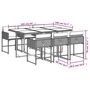 Voir la diapositive 6 : VIDAXL Ensemble a manger de jardin coussins 7 pcs melange beige rotin