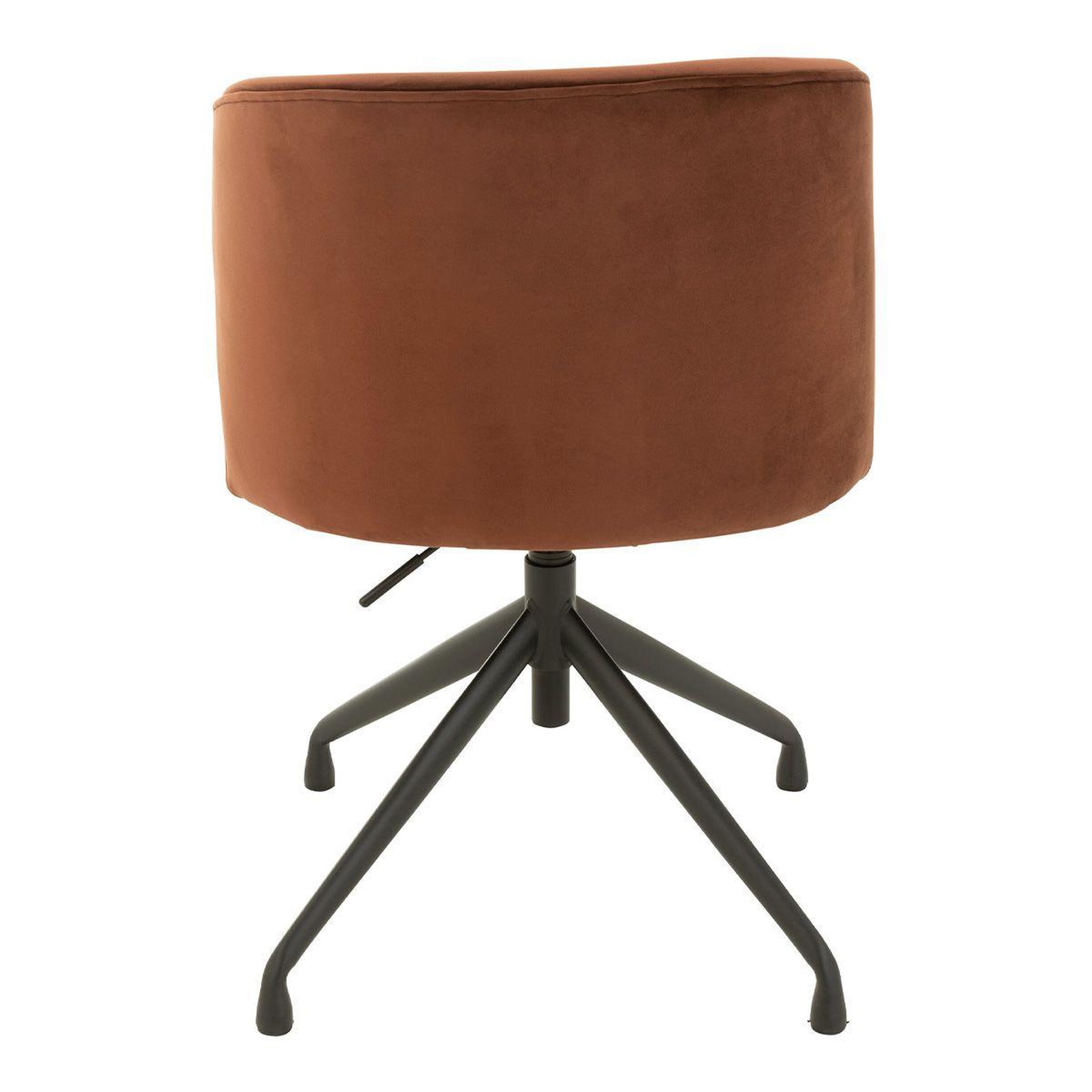 Voir la diapositive 4 : J-LINE Chaise pivotante en velours  gena  78-83cm marron foncé