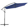 Voir la diapositive 2 : VIDAXL Parasol de jardin en porte-a-faux avec mat en aluminium bleu