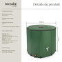 Voir la diapositive 6 : tectake Tonneau récupérateur d'eau de pluie avec robinet et protection anti-débordement vert 750 L