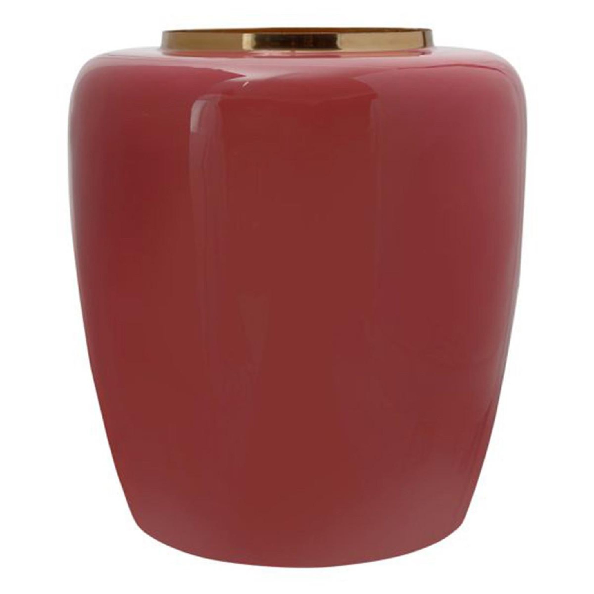 Paris Prix Vase rond design  tribuna  36cm corail & or
