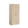 Voir la diapositive 3 : Armoire 2 portes 2 tiroirs L81cm DAISY