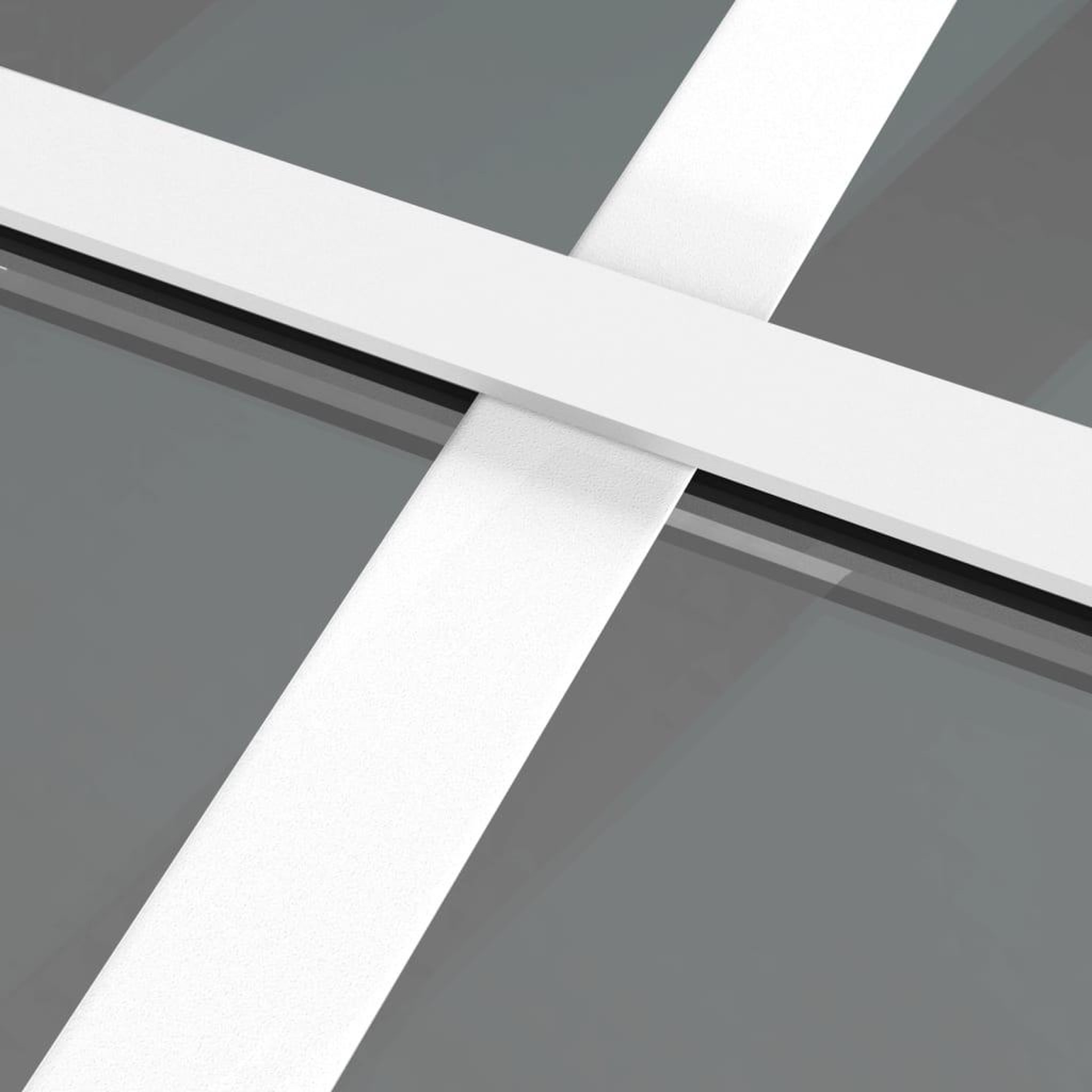 Voir la diapositive 6 : VIDAXL Porte interieure 83x201,5 cm Blanc Verre ESG et aluminium