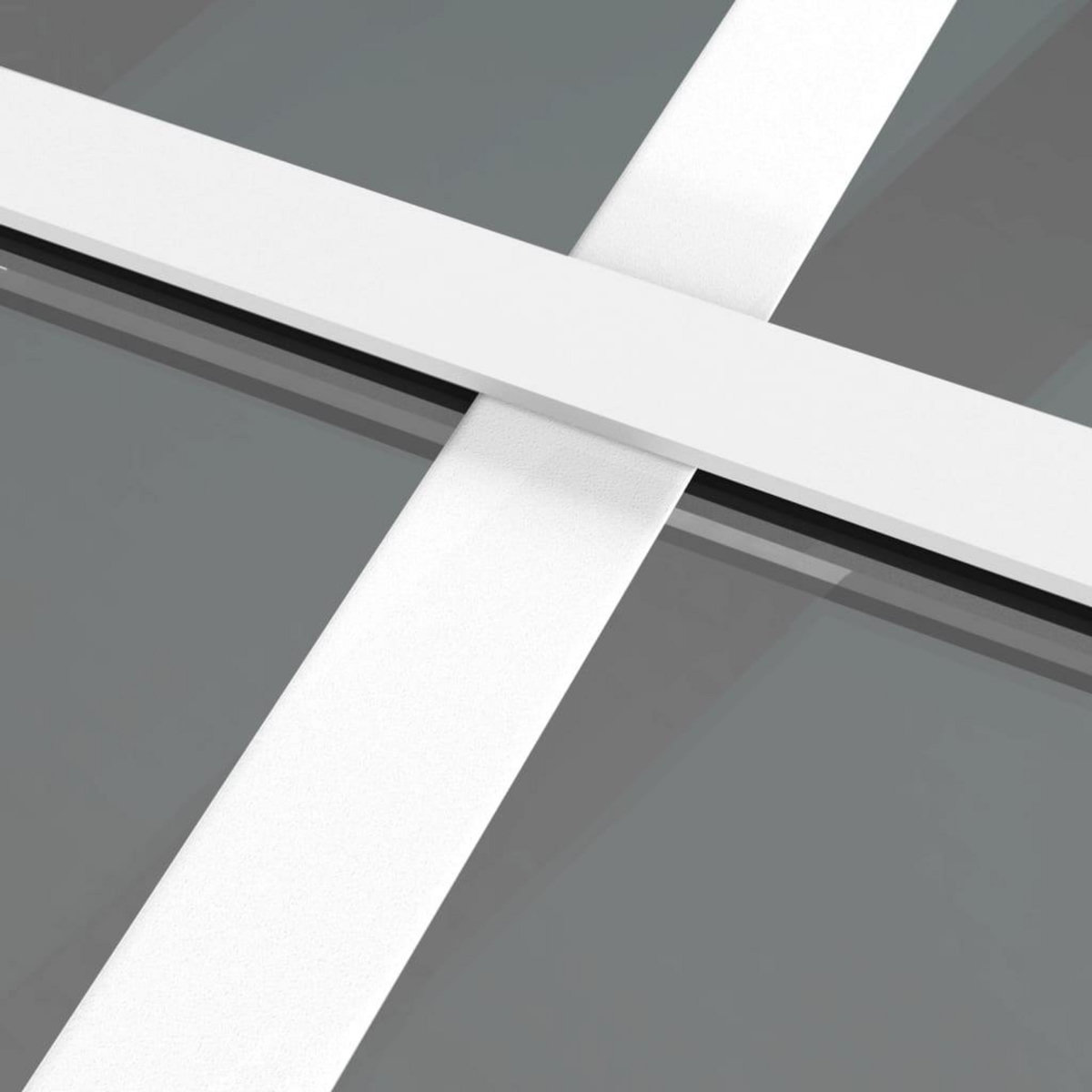 VIDAXL Porte interieure 83x201,5 cm Blanc Verre ESG et aluminium