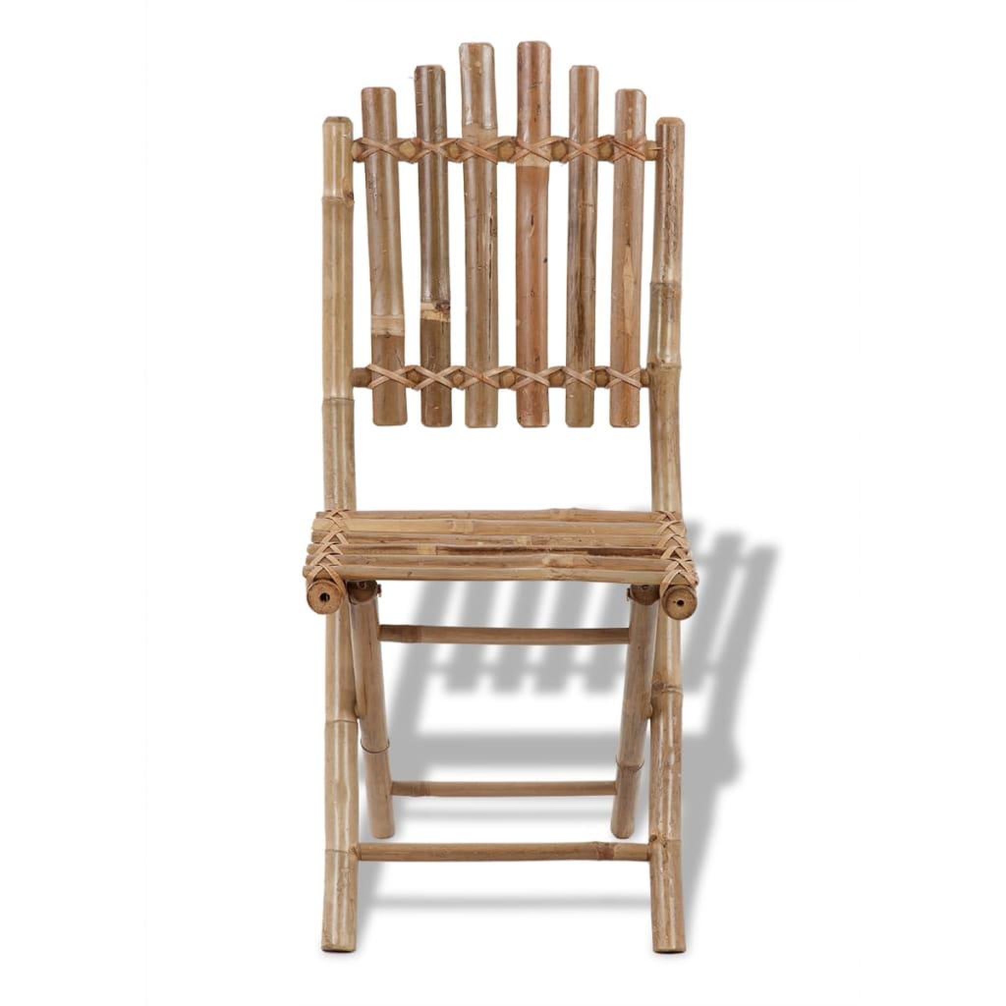 Voir la diapositive 4 : VIDAXL Chaises pliables d'exterieur bambou 4 pcs