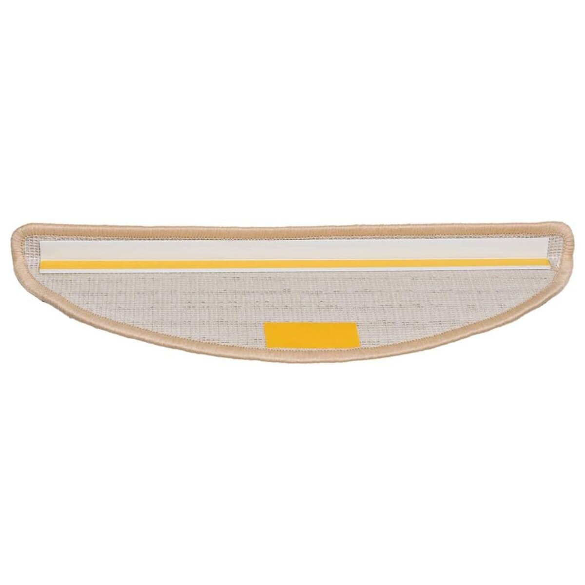 VIDAXL Tapis d'escalier 10 pcs 56x17x3 cm Creme