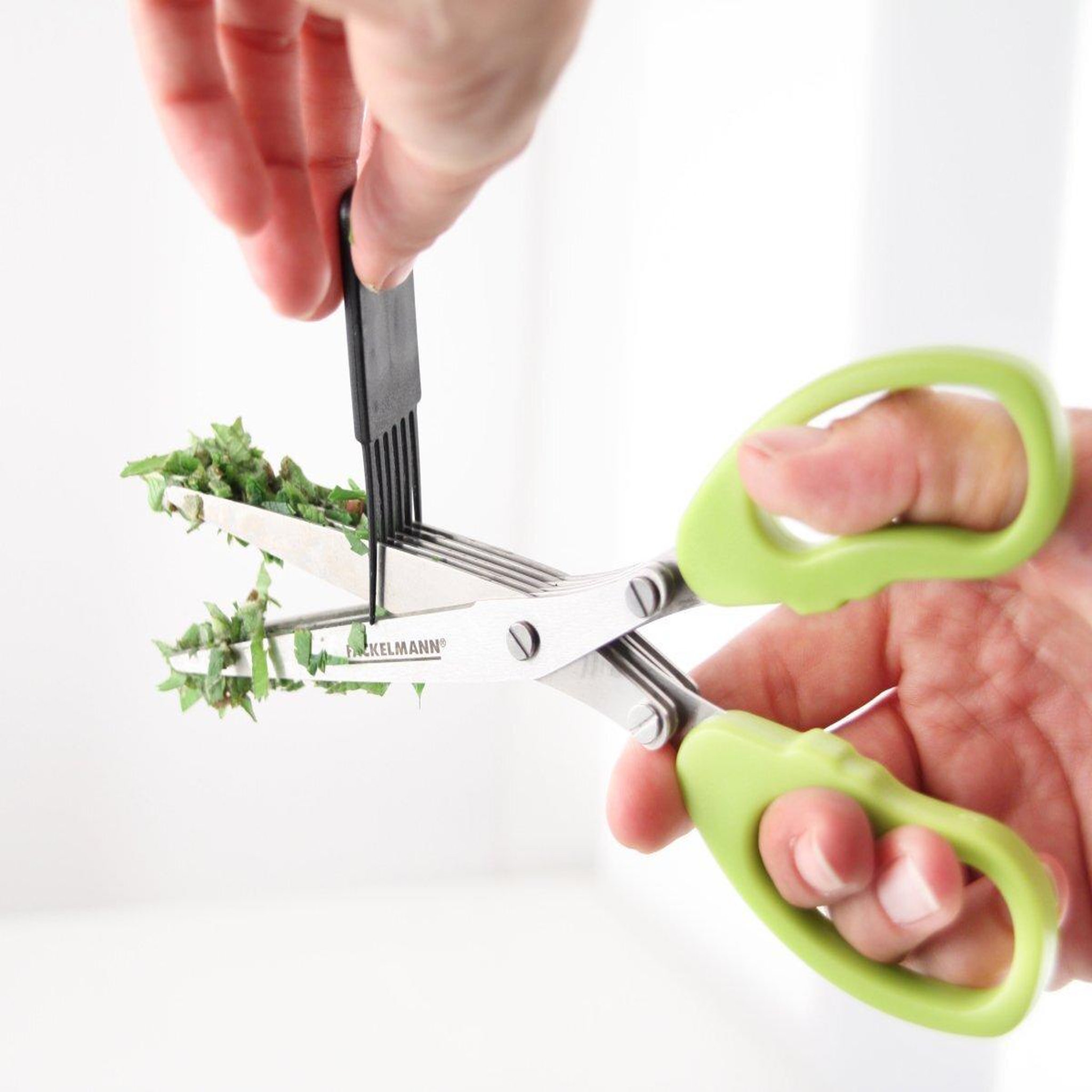 Voir la diapositive 3 : Fackelmann Ciseaux pour herbes aromatiques avec brosse de nettoyage Fackelmann Basic