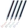 Voir la diapositive 3 : AUCHAN Lot de 4 stylos bille coloris assortis pointe moyenne 1 mm en bouteille recyclée