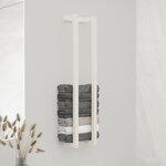 VIDAXL Porte-serviette Blanc 23x18x110 cm Bois de pin massif