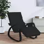 VIDAXL Chaise a bascule Noir Tissu