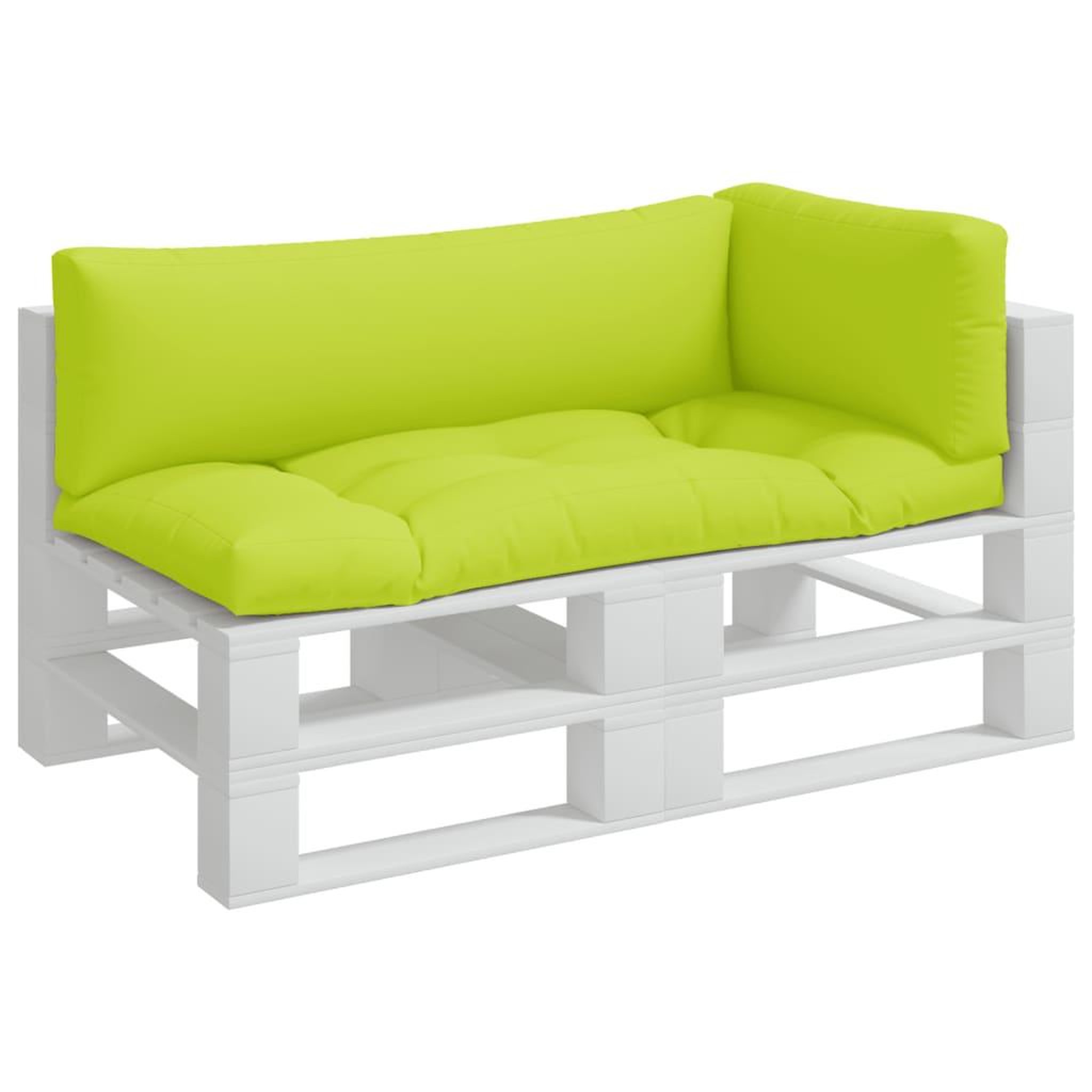 Voir la diapositive 3 : VIDAXL Coussins de palette lot de 3 vert vif tissu