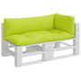 Voir la diapositive 3 : VIDAXL Coussins de palette lot de 3 vert vif tissu