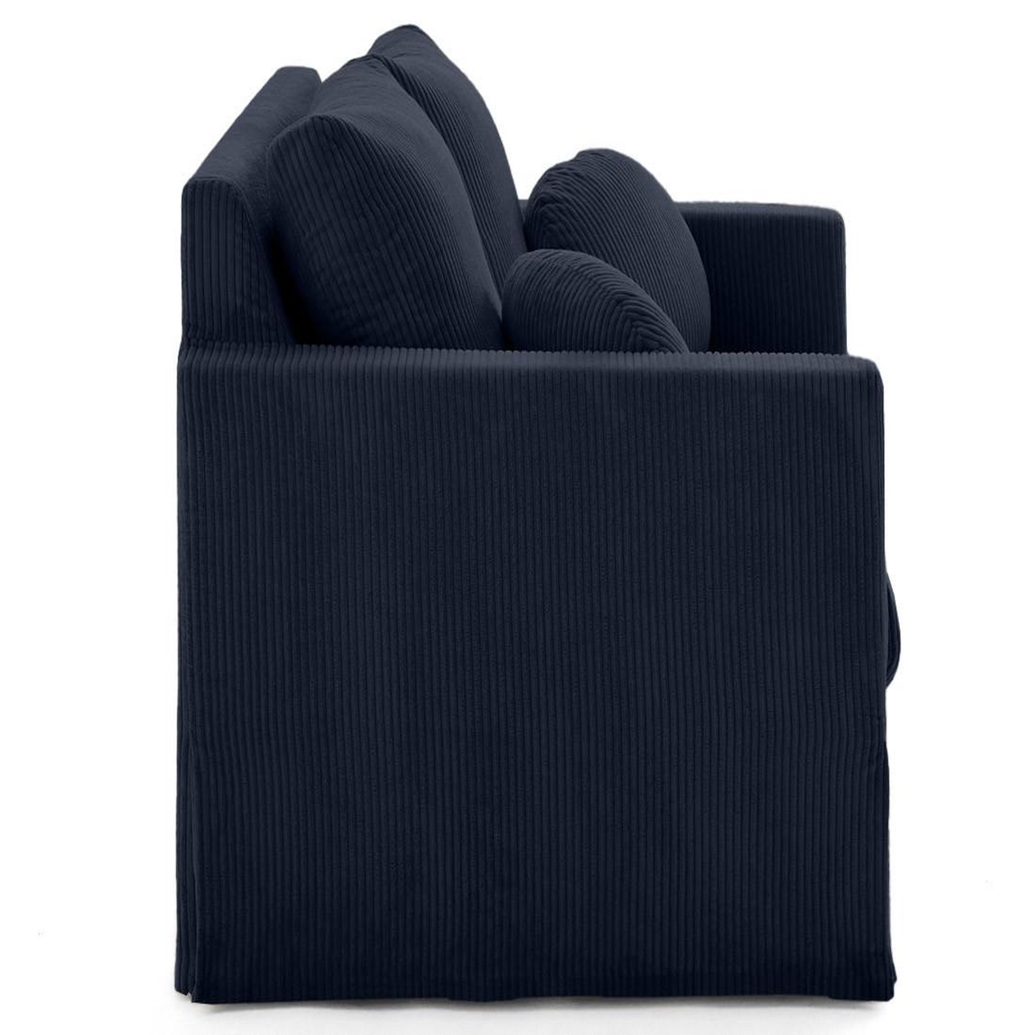 Voir la diapositive 4 : LISA DESIGN Serena - canapé droit déhoussable 2 places en velours côtelé