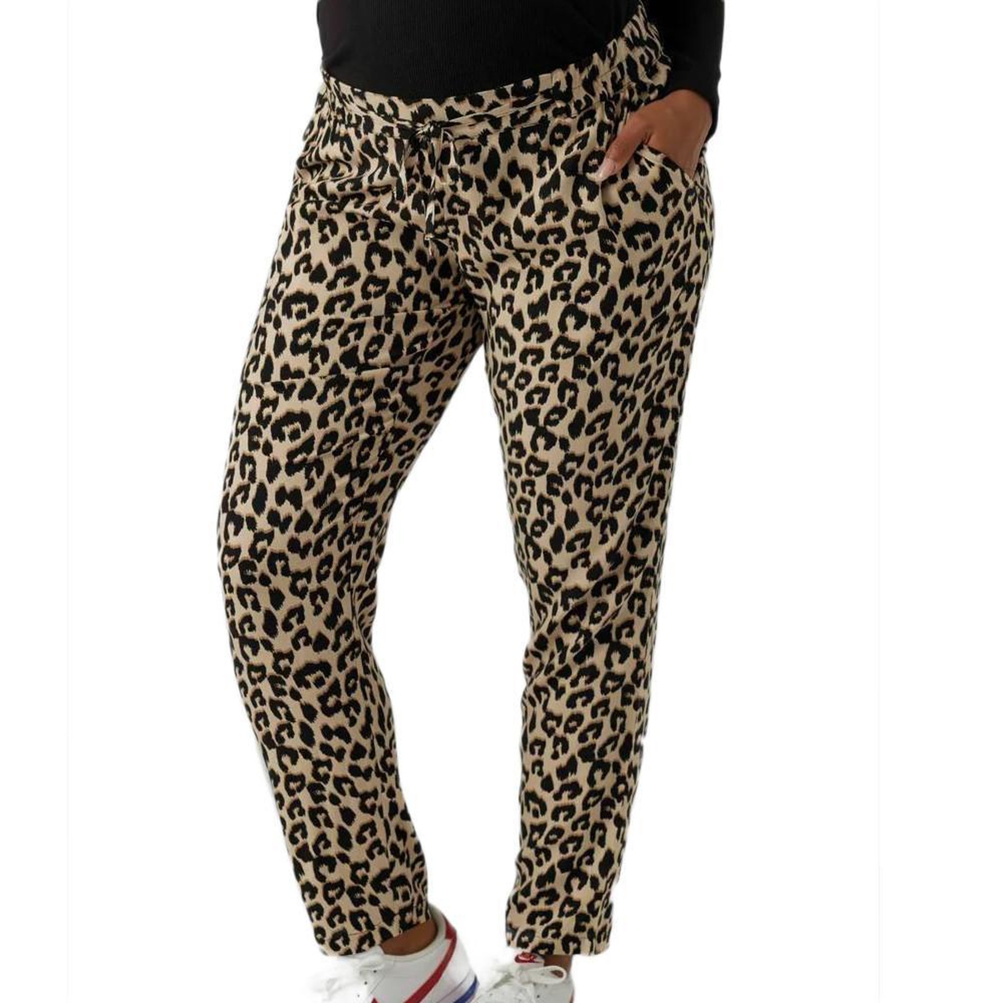 Vero Moda Pantalon beige à imprimés femme vero moda easy nw loose. Coloris disponibles : Beige