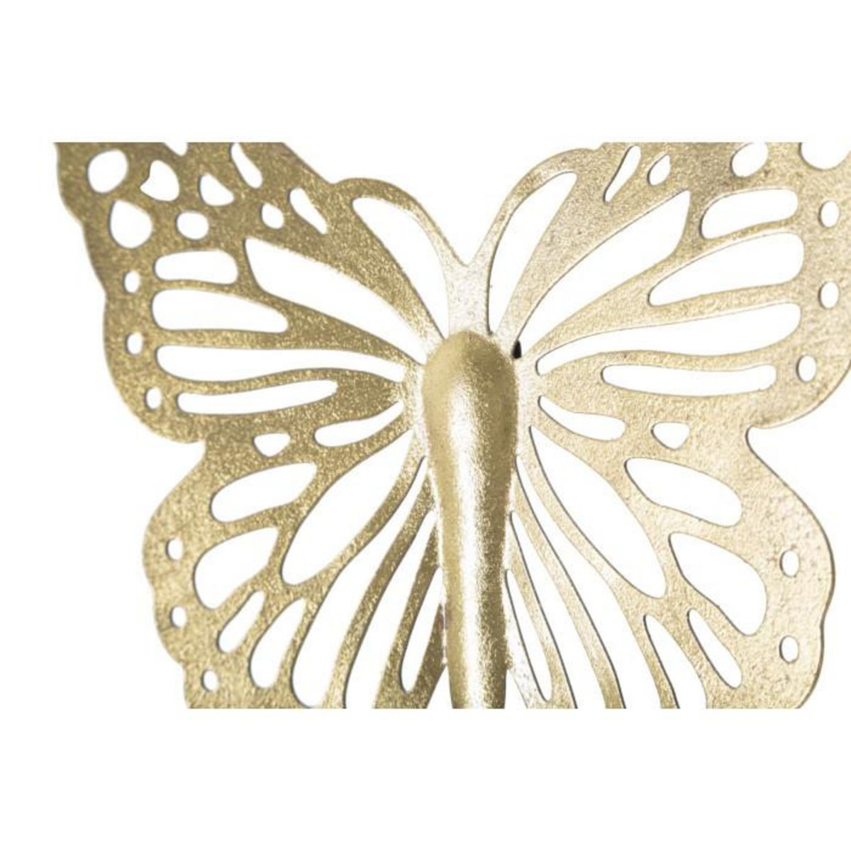 Paris Prix Lot de 4 Décorations Murales en Métal  Butterflies  35cm Or