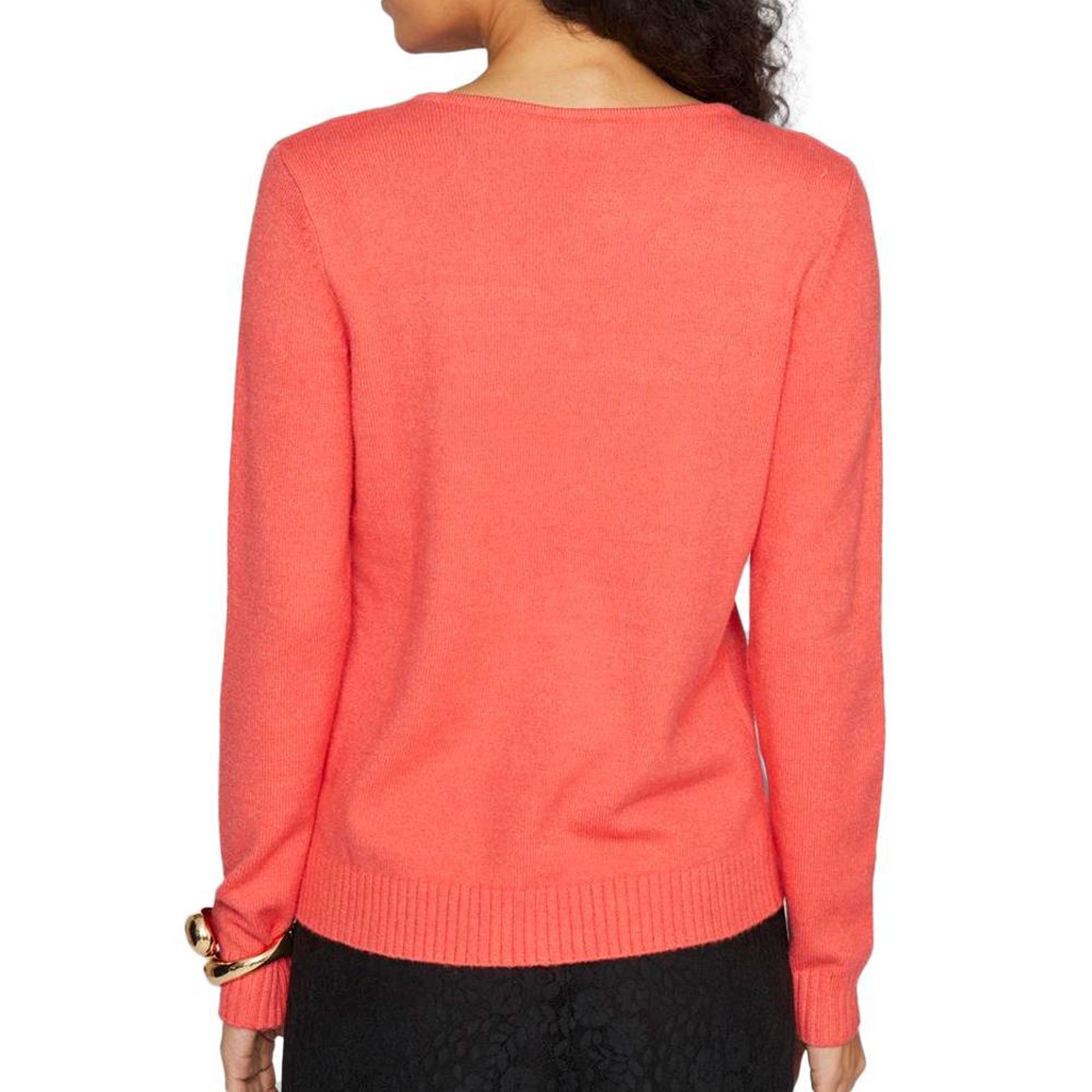 Voir la diapositive 2 : Vila Pull Col V Rose Fluo Femme Vila 69