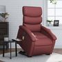 Voir la diapositive 1 : VIDAXL Fauteuil inclinable de massage electrique rouge bordeaux
